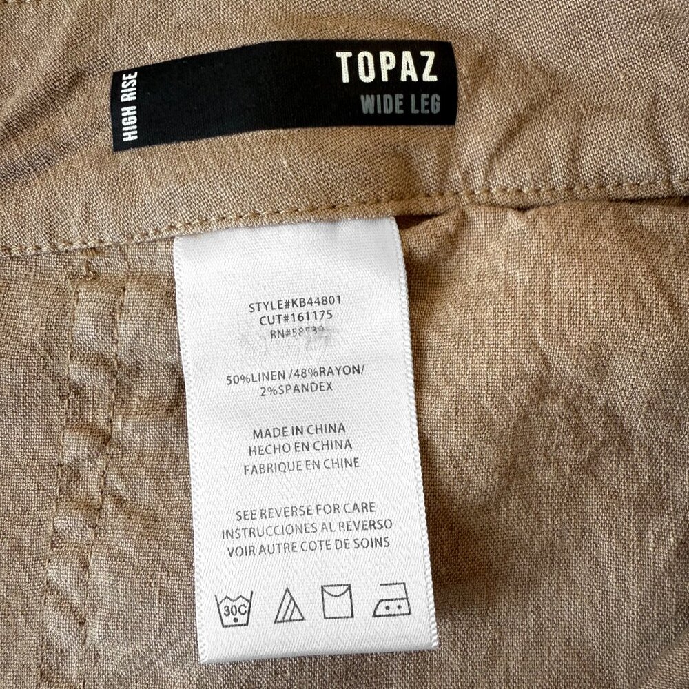 Kut from the Kloth Topaz Linen Wide Leg Pants - Picture 8 of 9